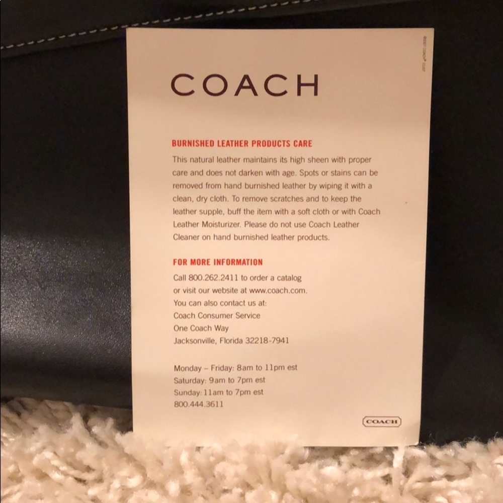 Authentic coach black leather business tote - Picture 6 of 8